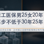 职工医保男25女20年，逐步不低于30年25年